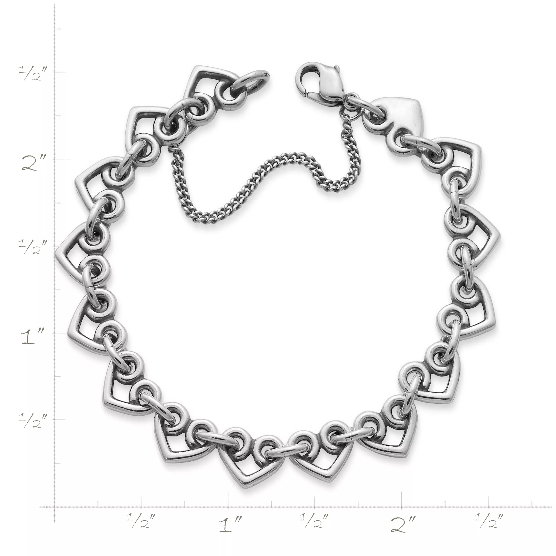 Heart Link Charm Bracelet - Image 2