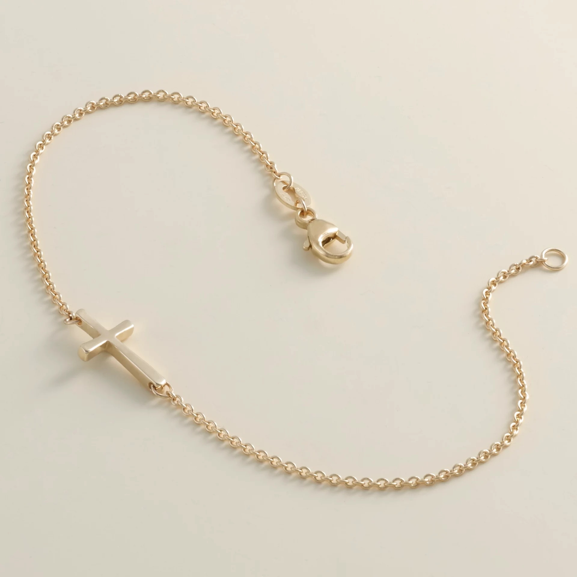 Petite Latin Cross Link Bracelet - Image 2