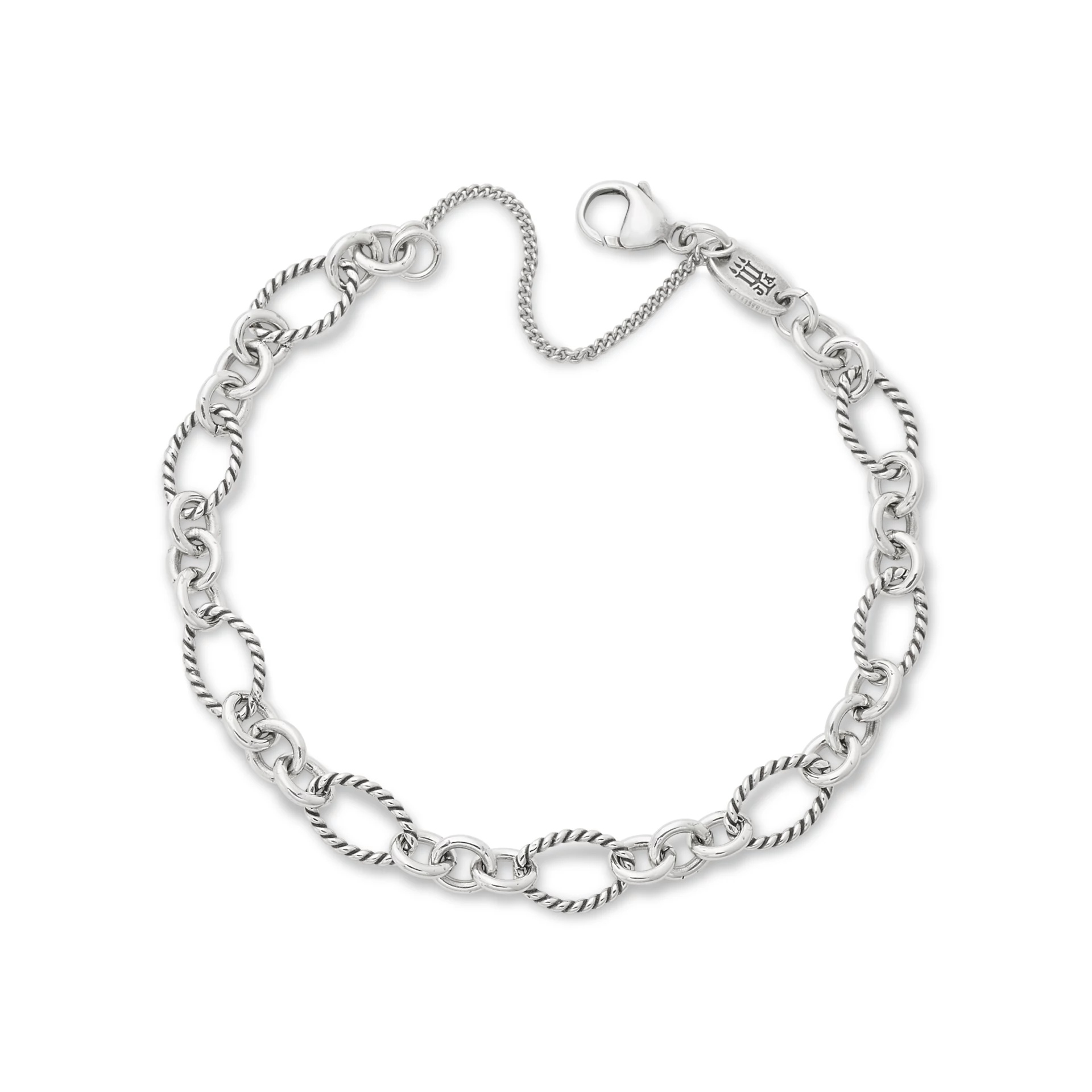 Oval Twist Charm Bracelet