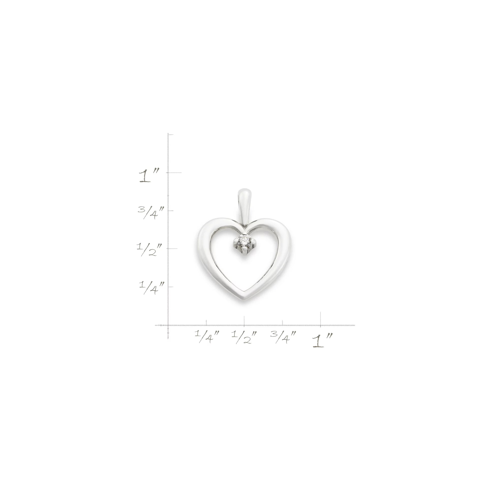 Heart with Diamond Pendant - Image 4