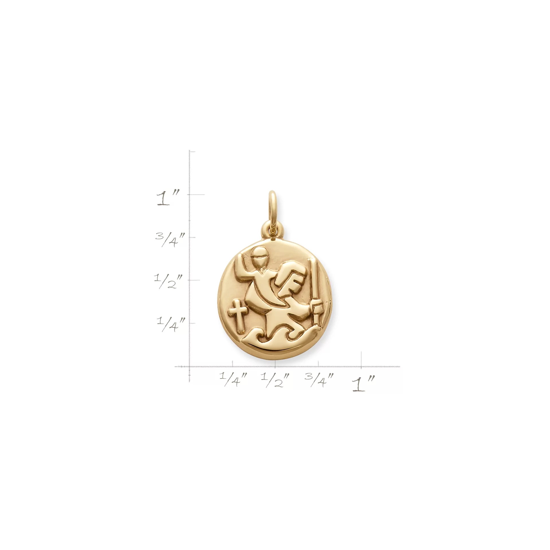 Round St. Christopher Medal Charm - Image 2