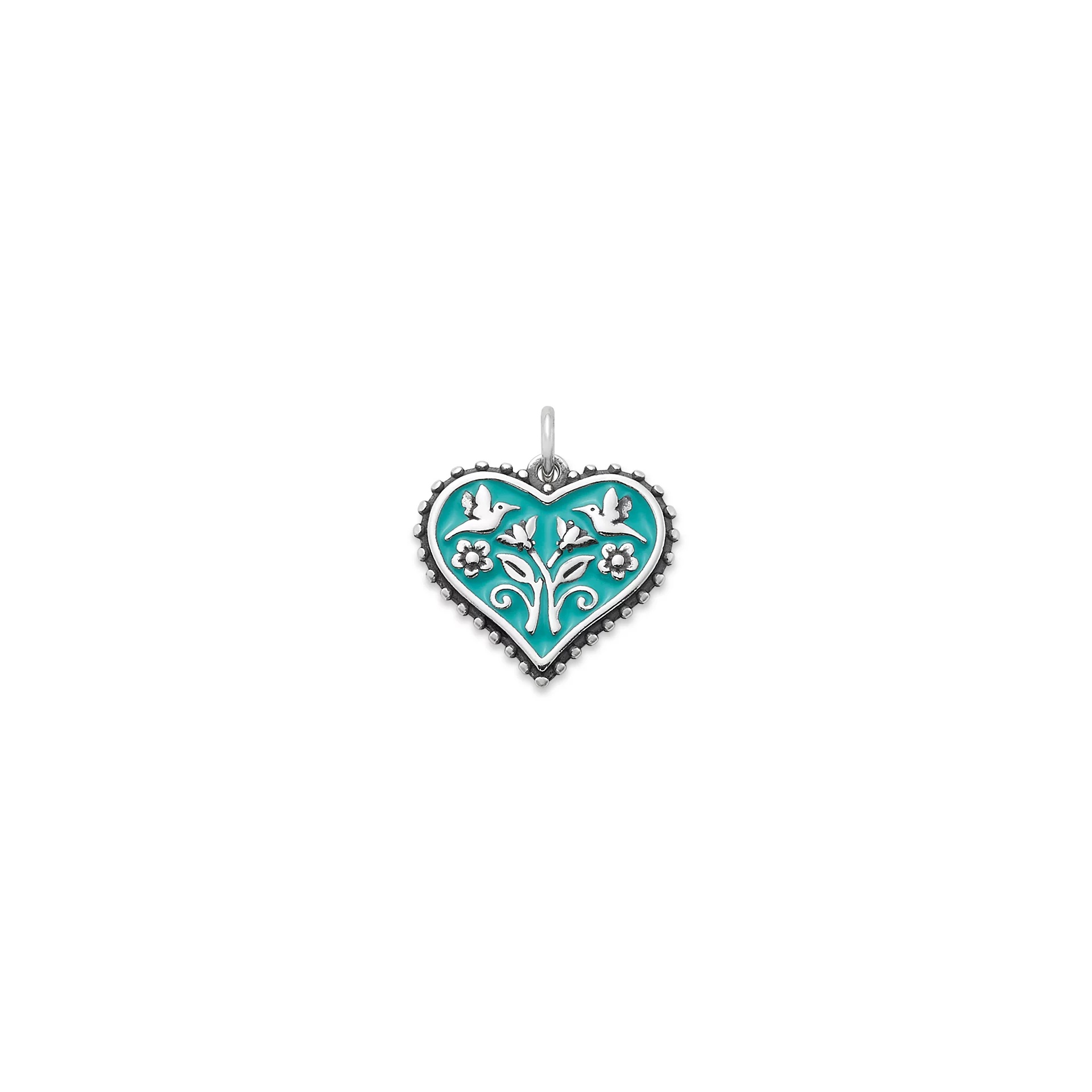 Enamel Hearts in Bloom Charm