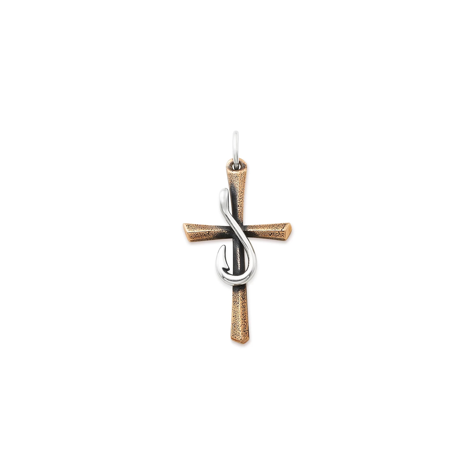 Fishers of Men Sculpted Cross Pendant
