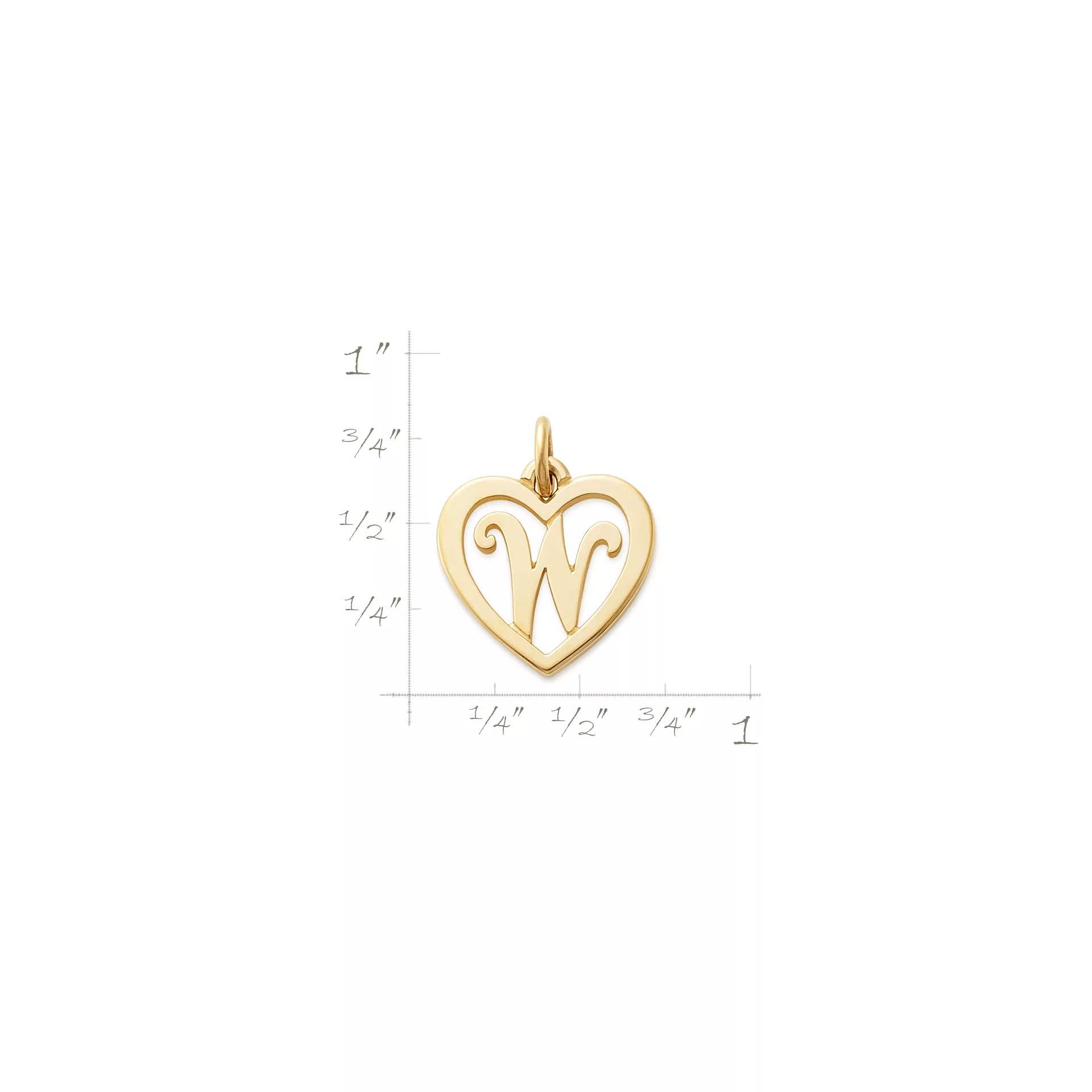 Heart Script Initial Charm - Image 4