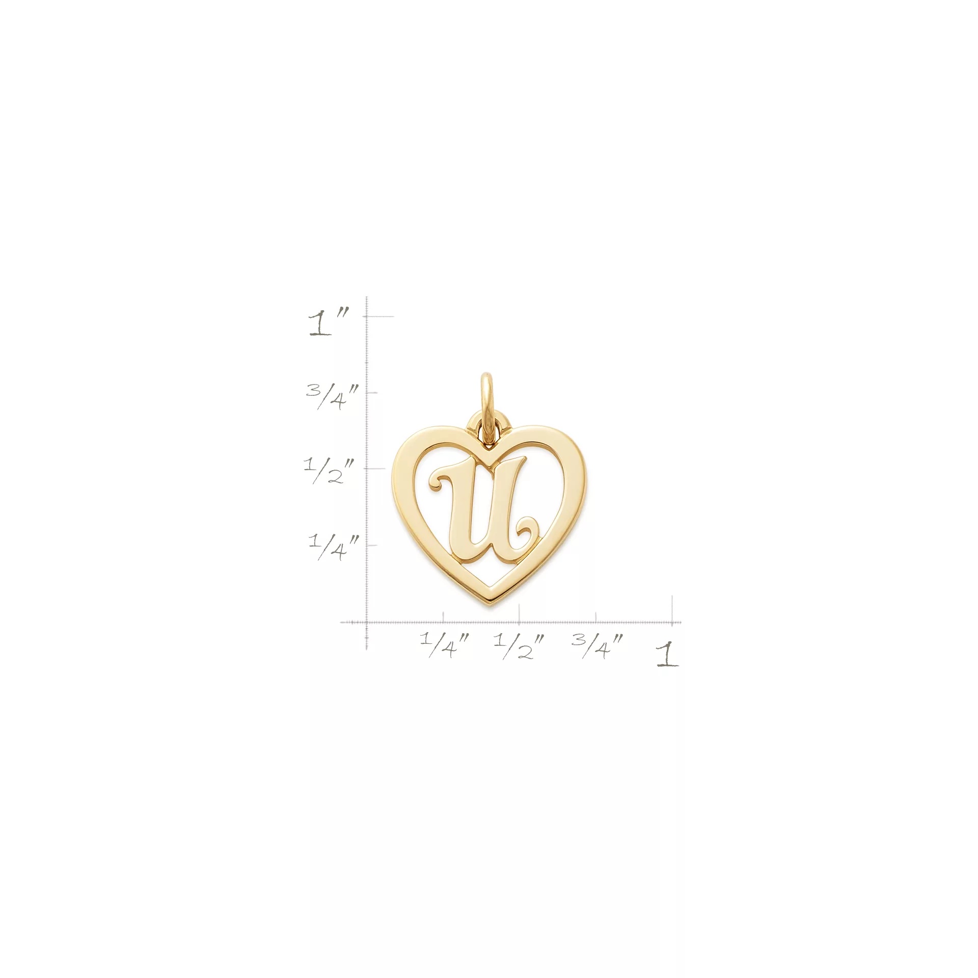 Heart Script Initial Charm - Image 4