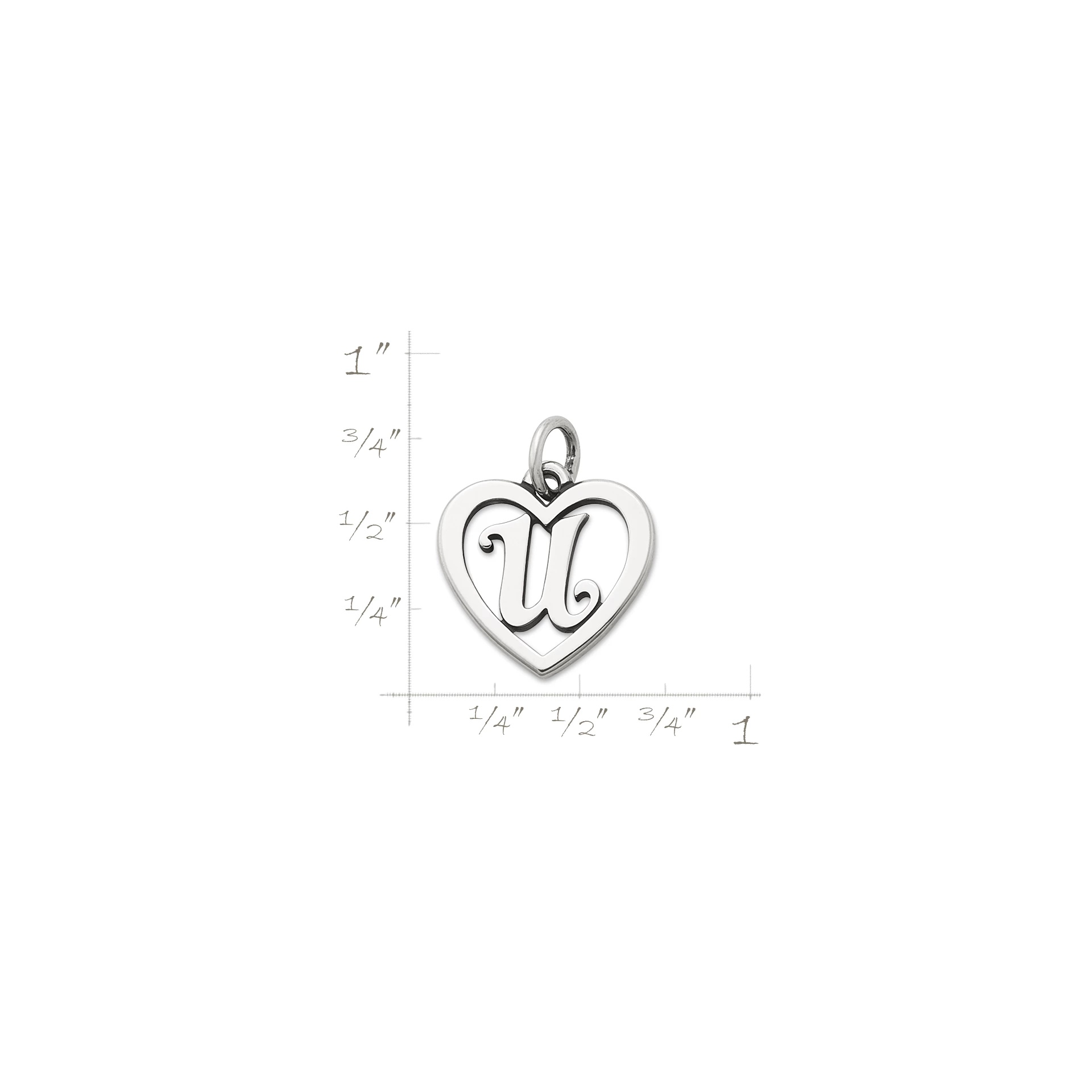 Heart Script Initial Charm - Image 3