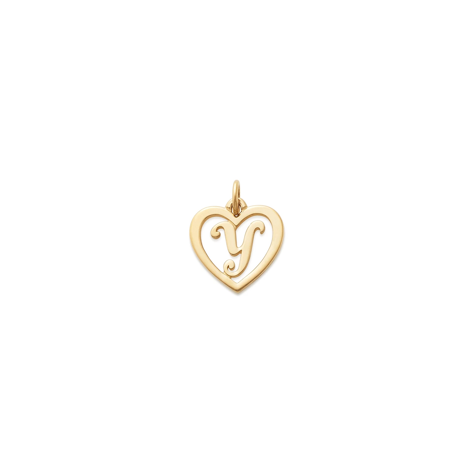 Heart Script Initial Charm