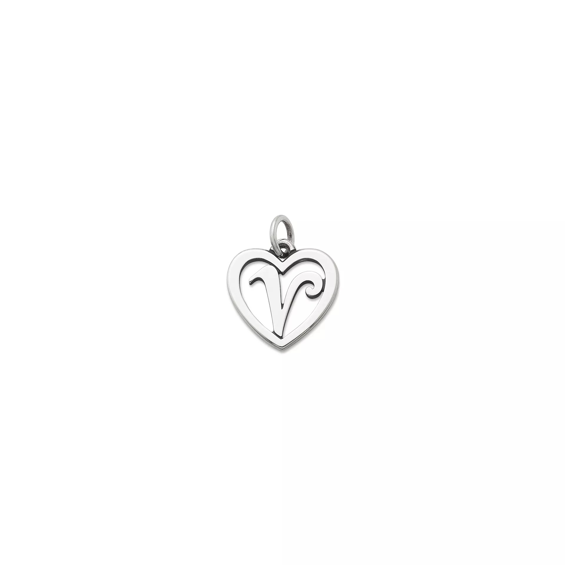 Heart Script Initial Charm
