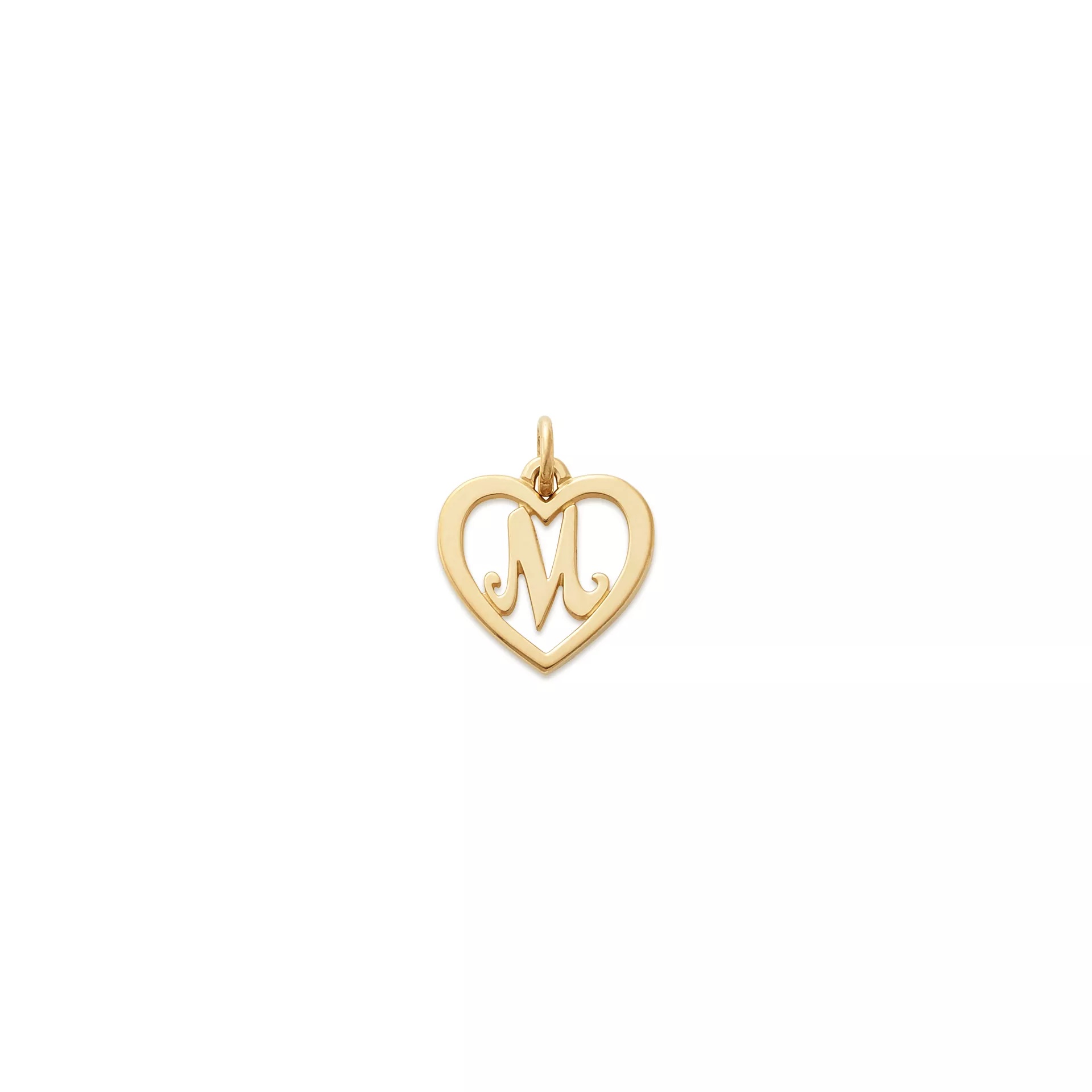 Heart Script Initial Charm