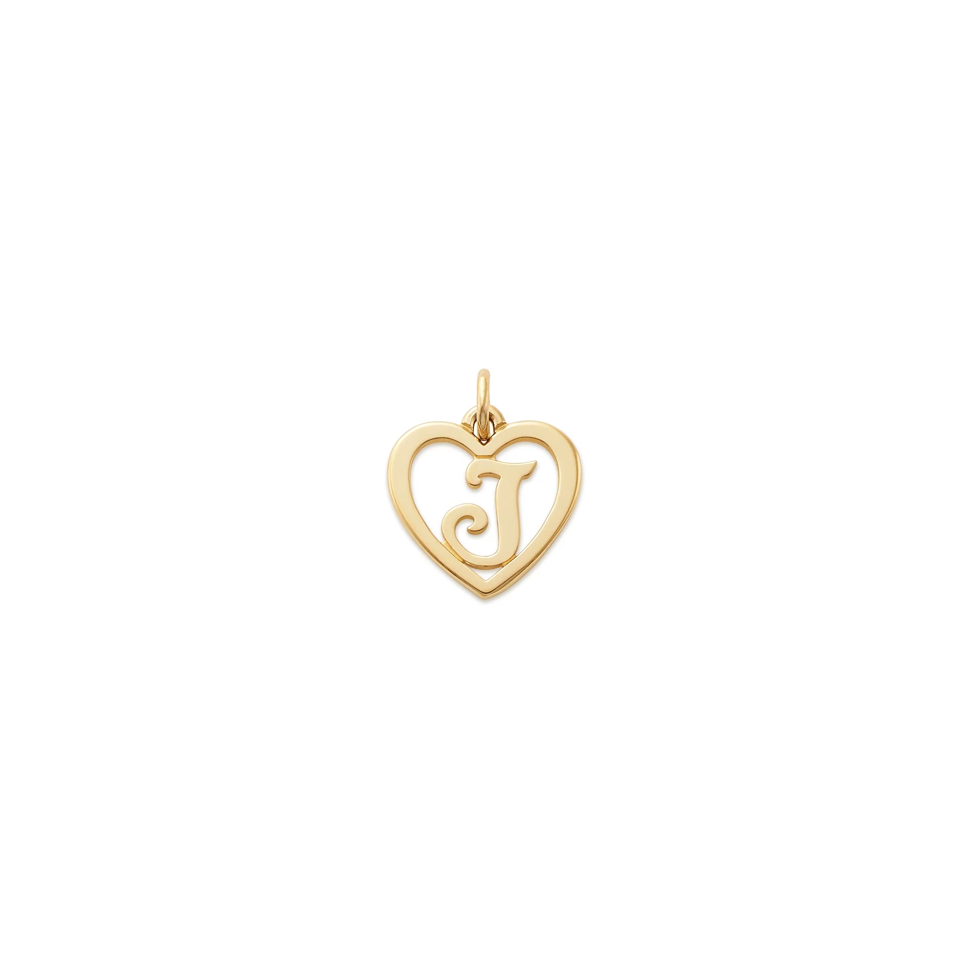 Heart Script Initial Charm