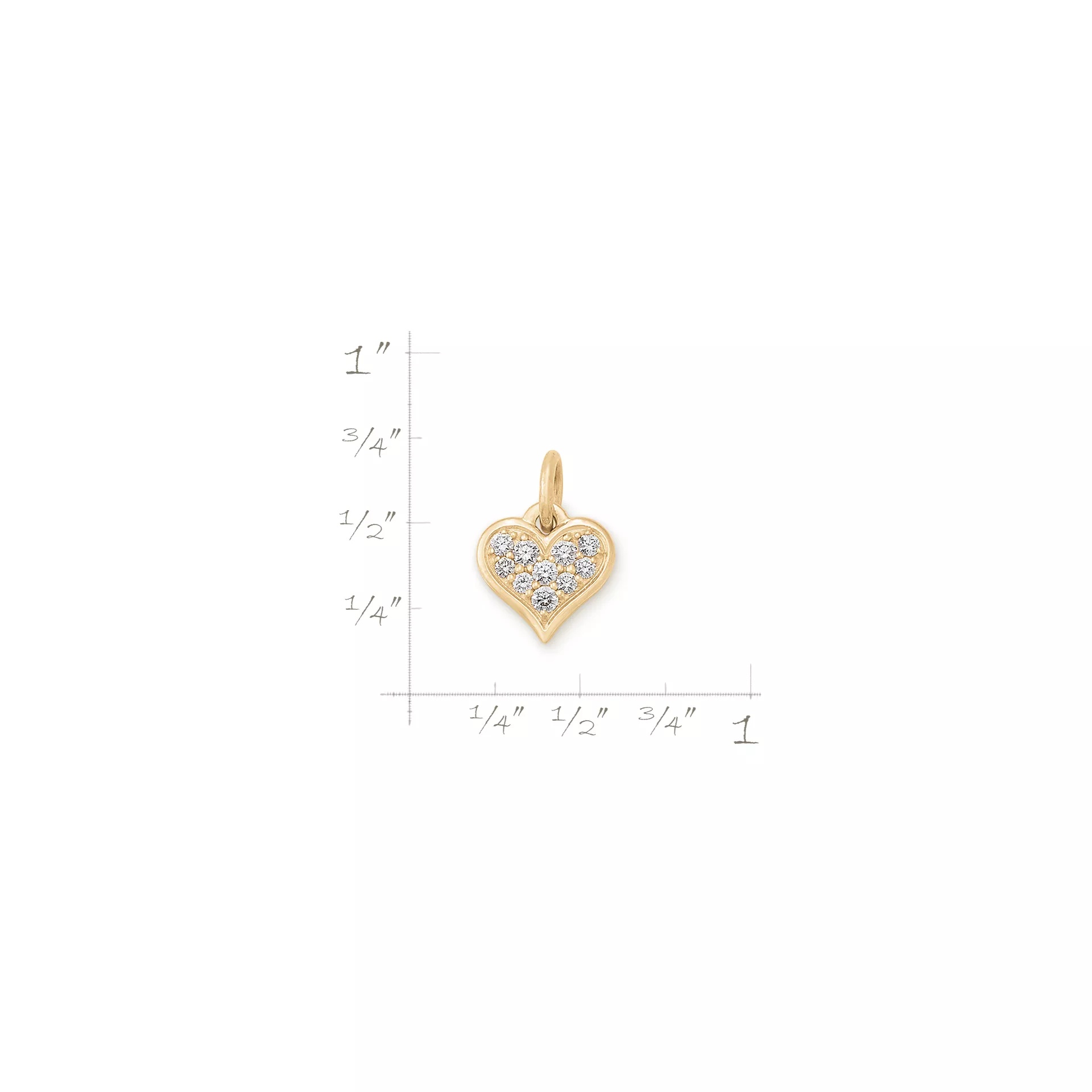 Delicate Pave Diamond Heart Pendant - Image 6