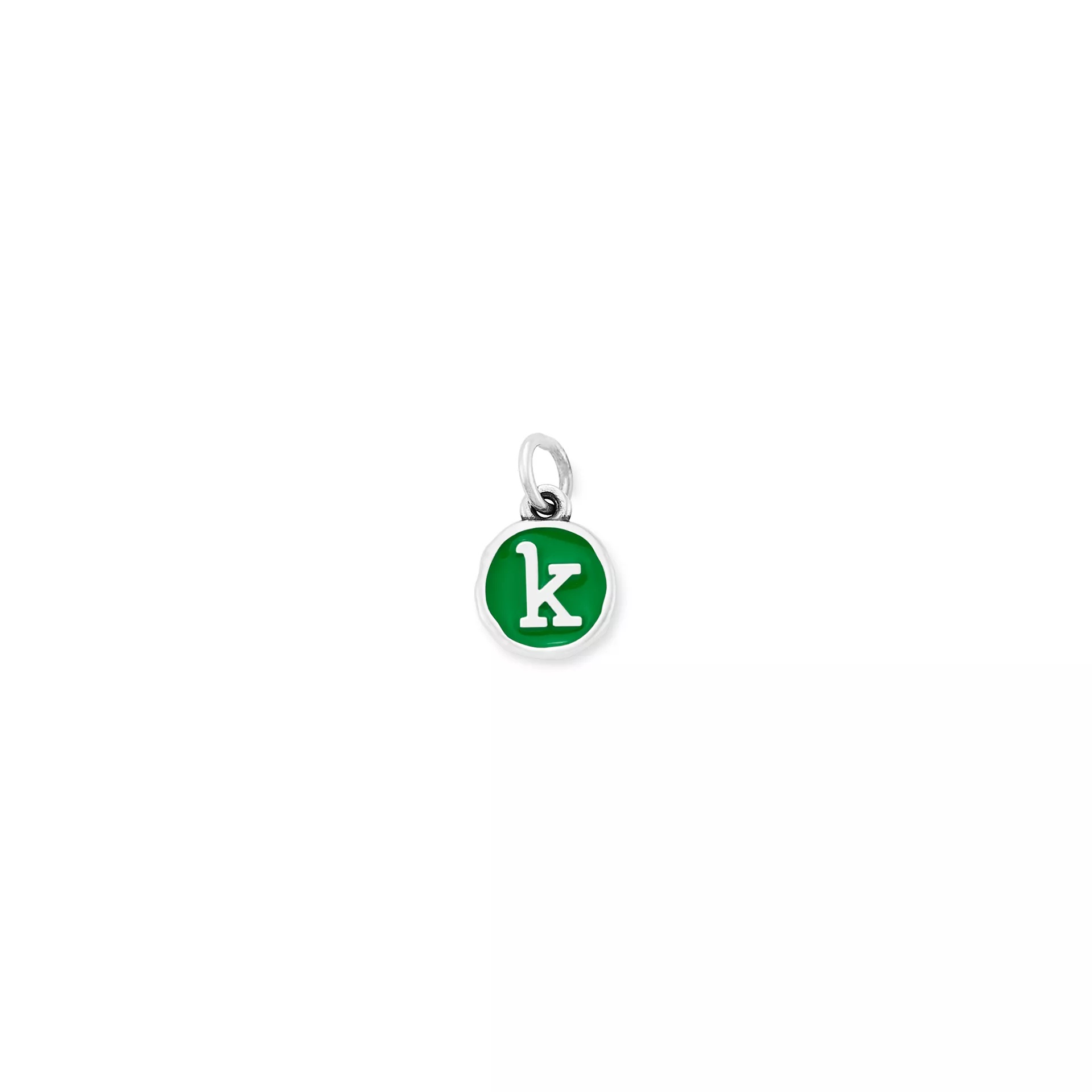 Enamel Initial Disc Charm