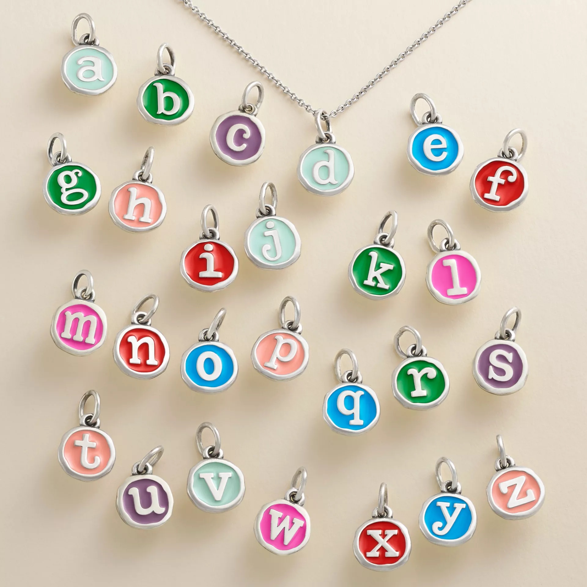 Enamel Initial Disc Charm - Image 2