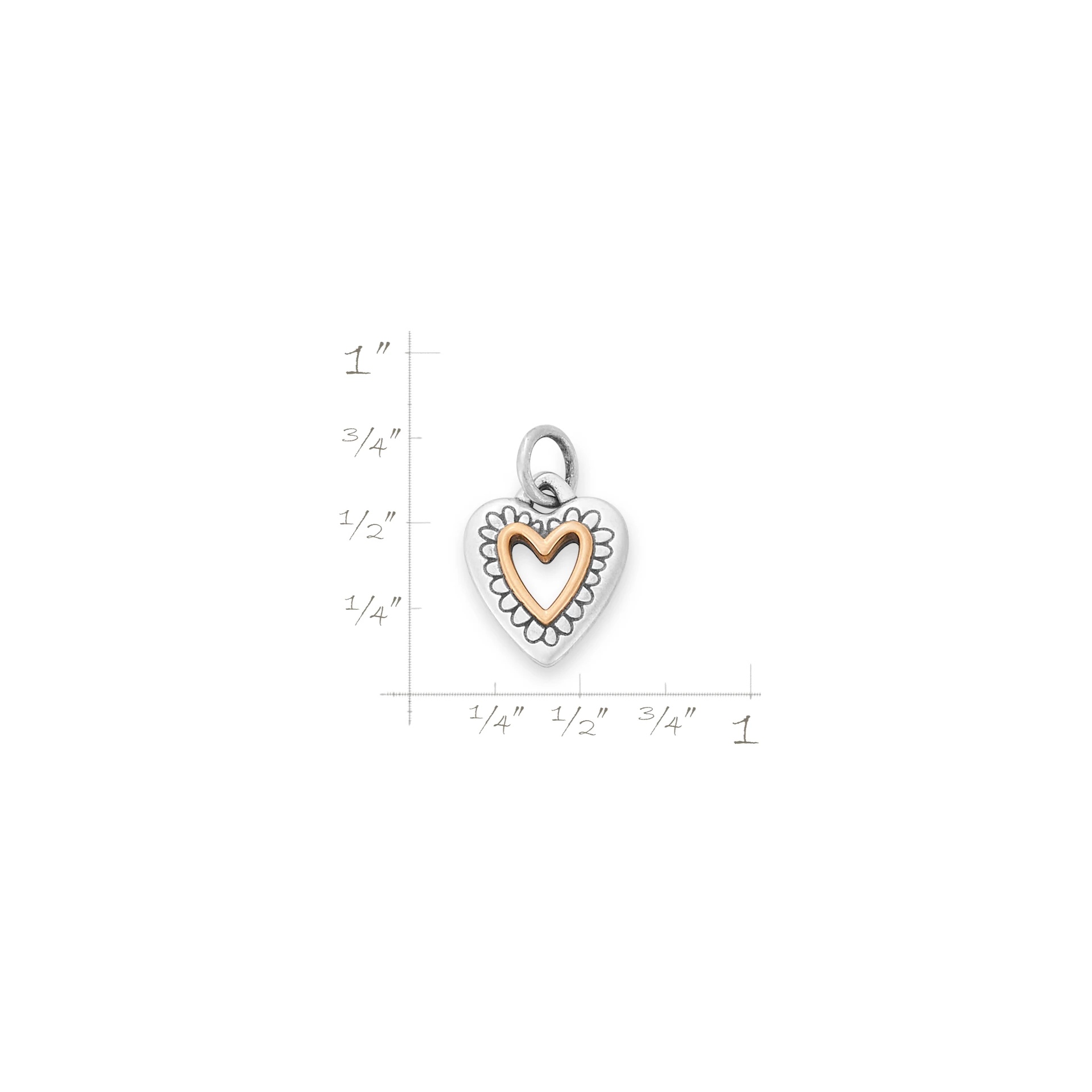 Petite Framed Heart Charm - Image 4