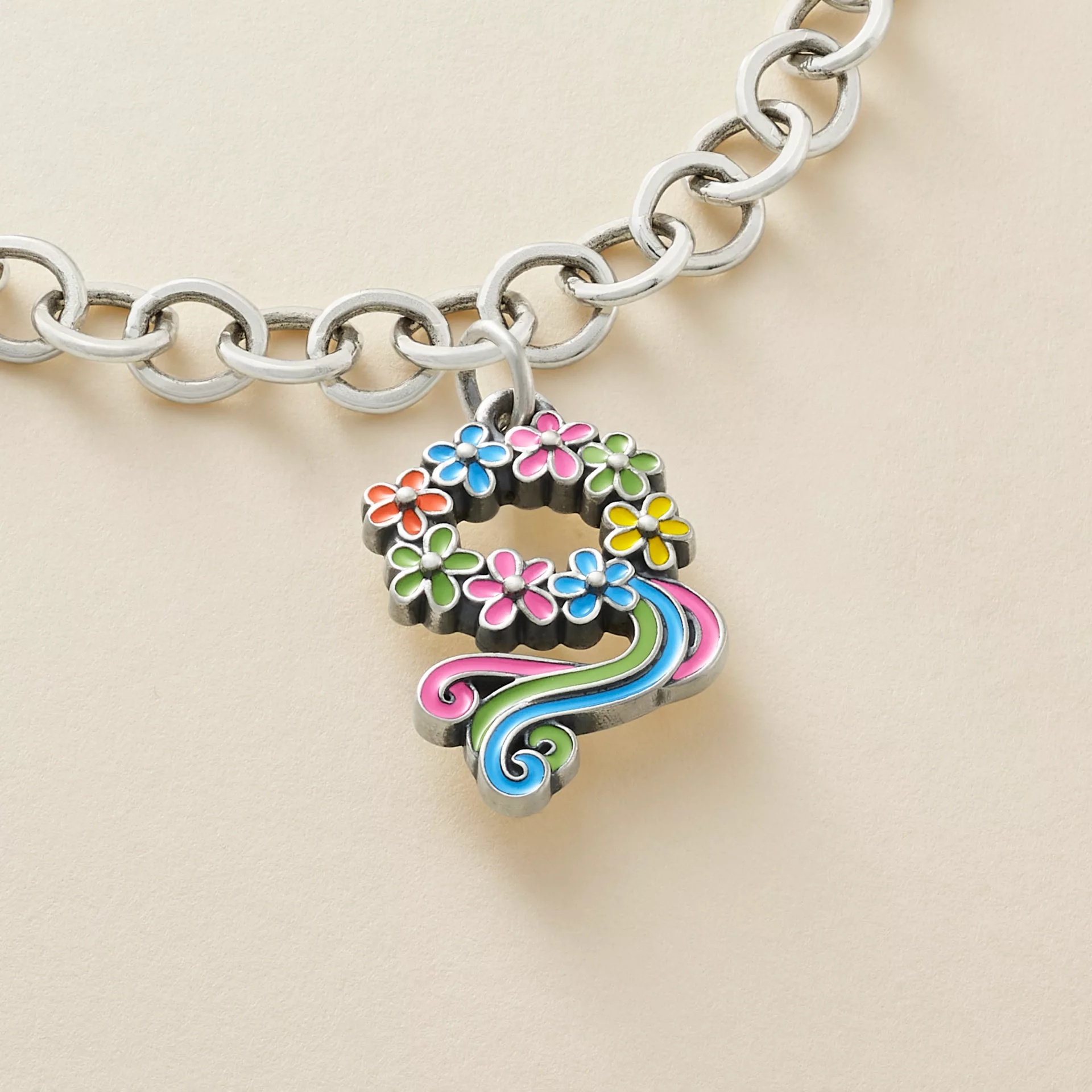 Enamel Floral Crown Charm - Image 2