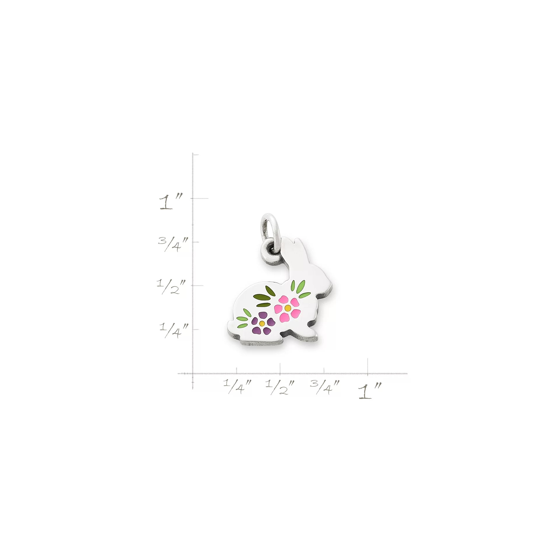 Enamel Floral Bunny Charm - Image 6