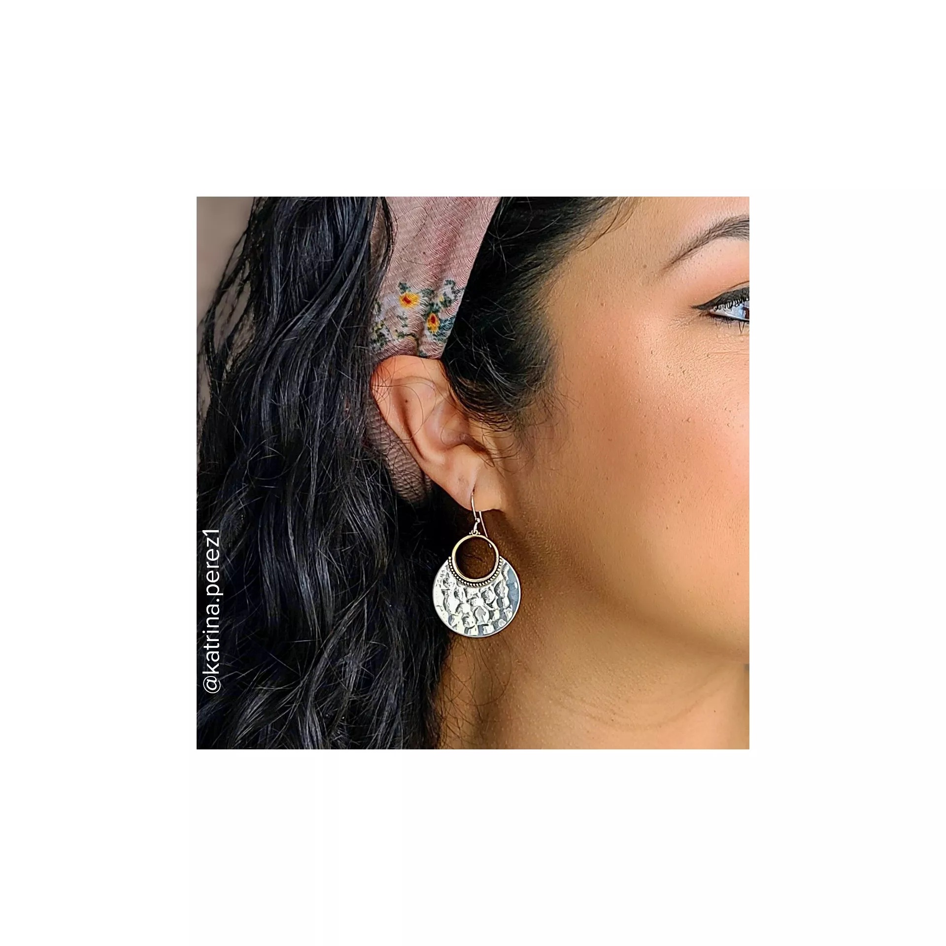 Hammered Eclipse Dangle EarShop All Rings - Image 3