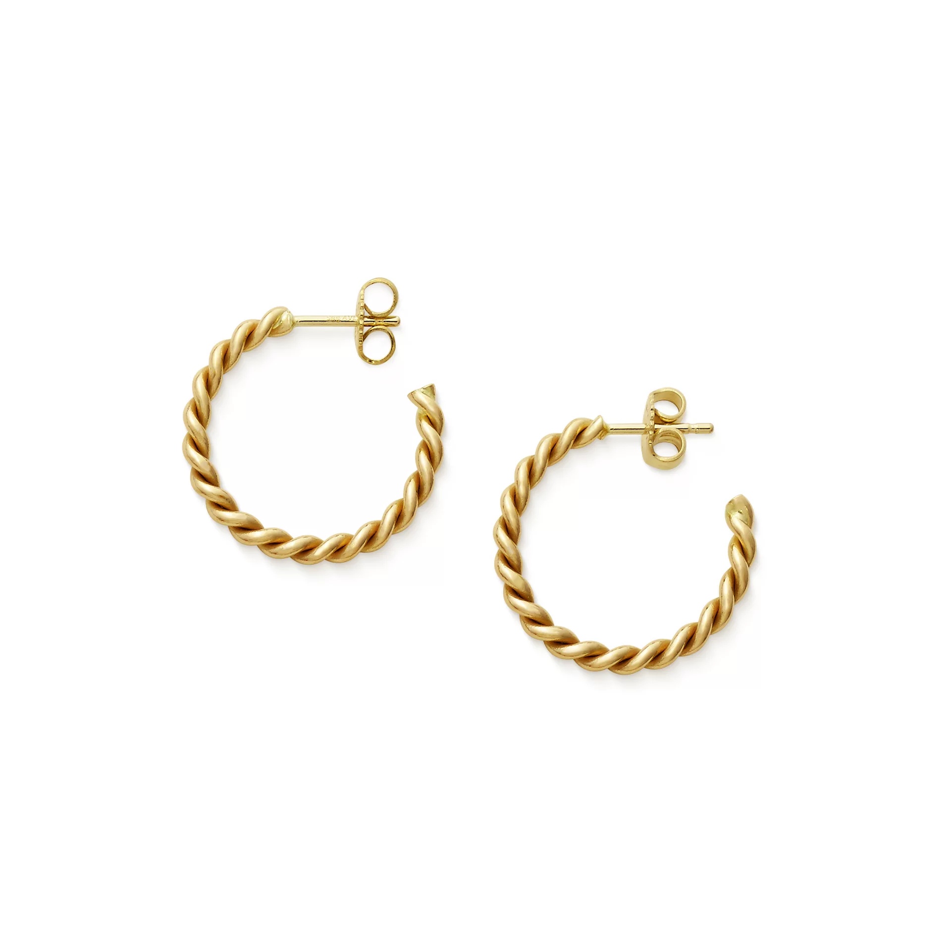 Medium Twisted Wire Hoops