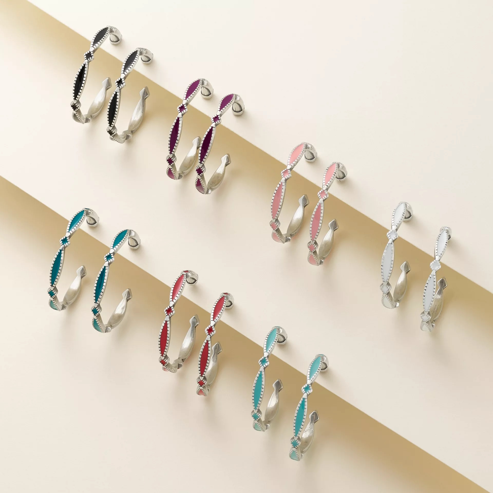 Enamel Cordoba Hoops - Image 4