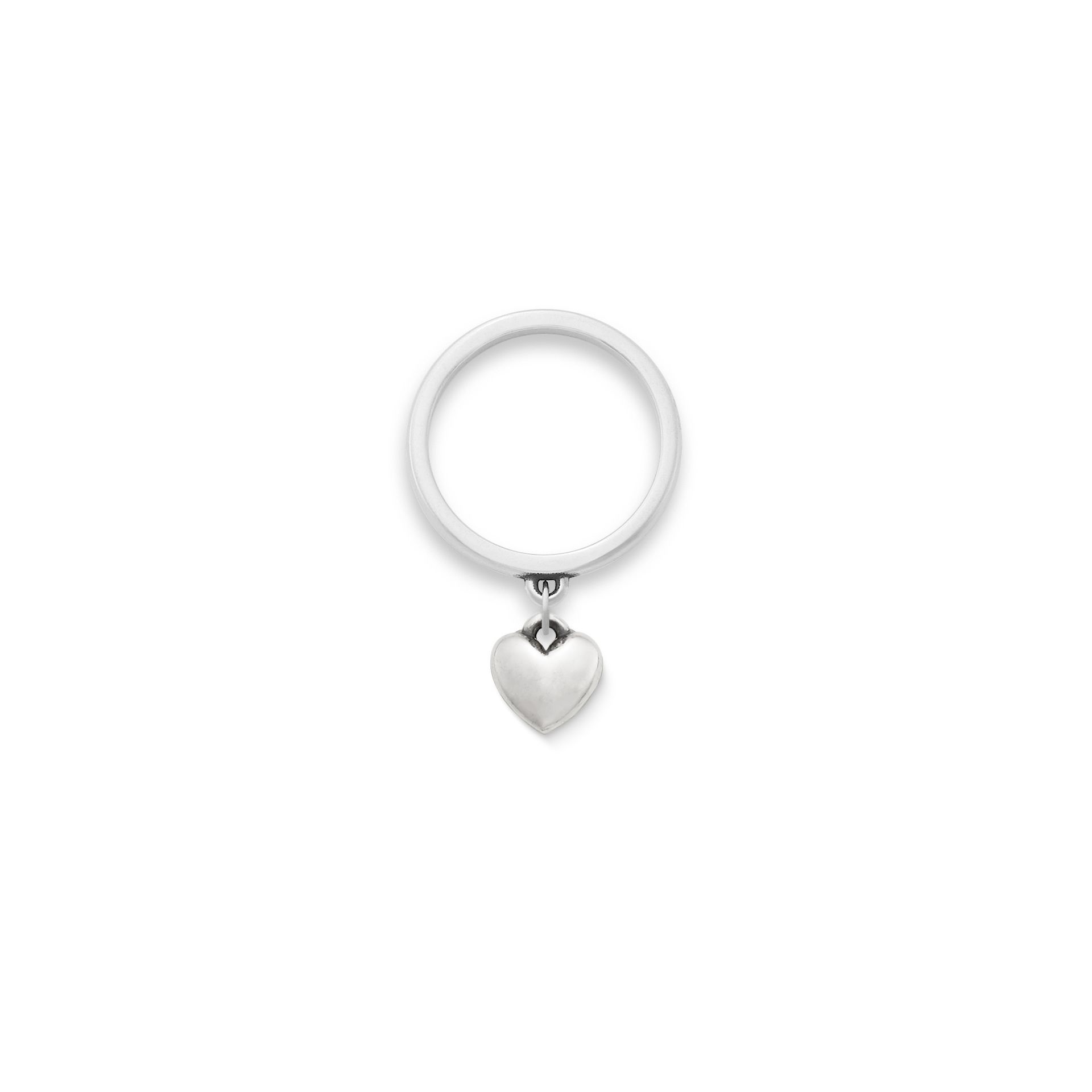 Mini Heart Charm Dangle Ring