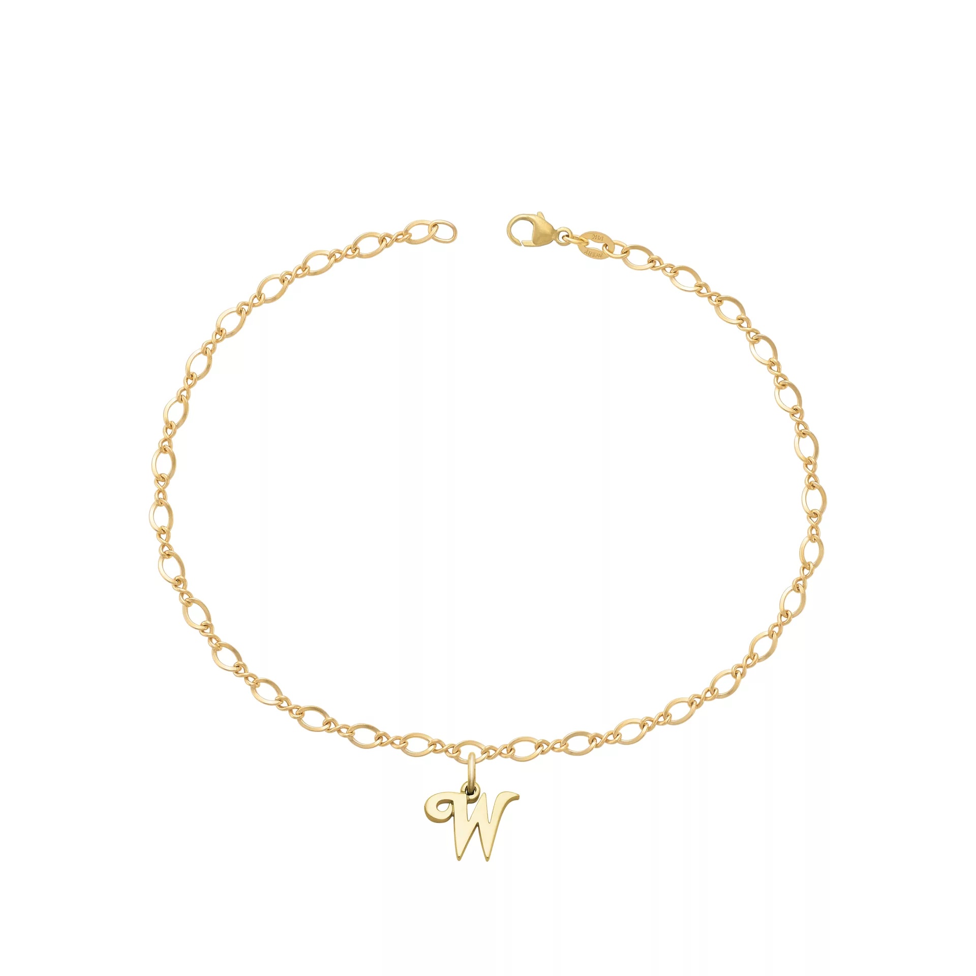 Small Script Initial Anklet