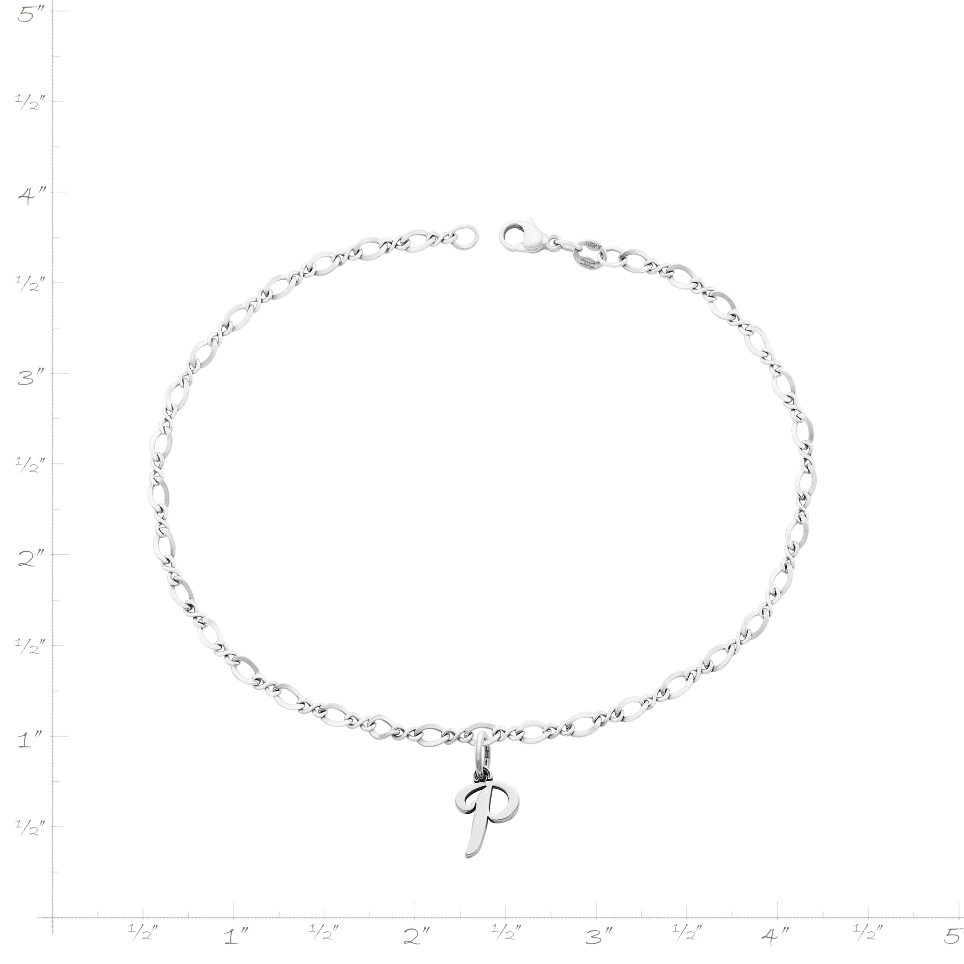 Small Script Initial Anklet - Image 3