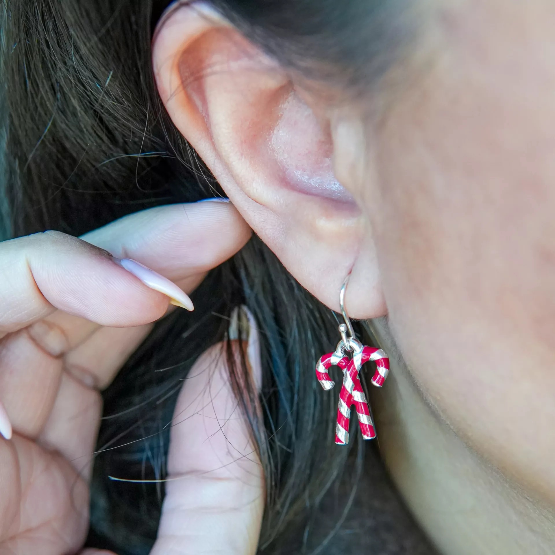 Enamel Candy Cane EarShop All Rings - Image 2