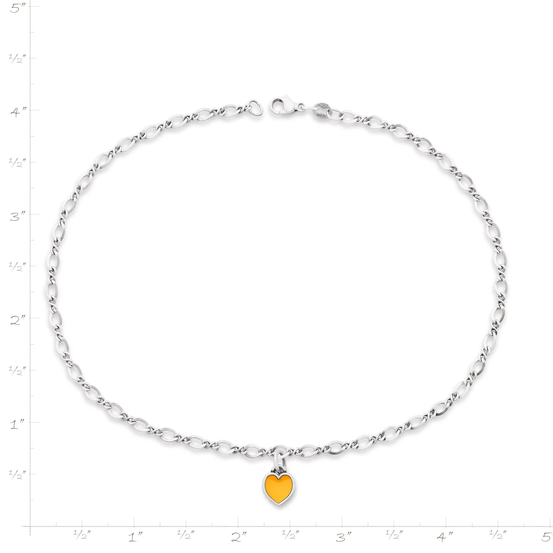 Enamel Connected Hearts Anklet - Image 2