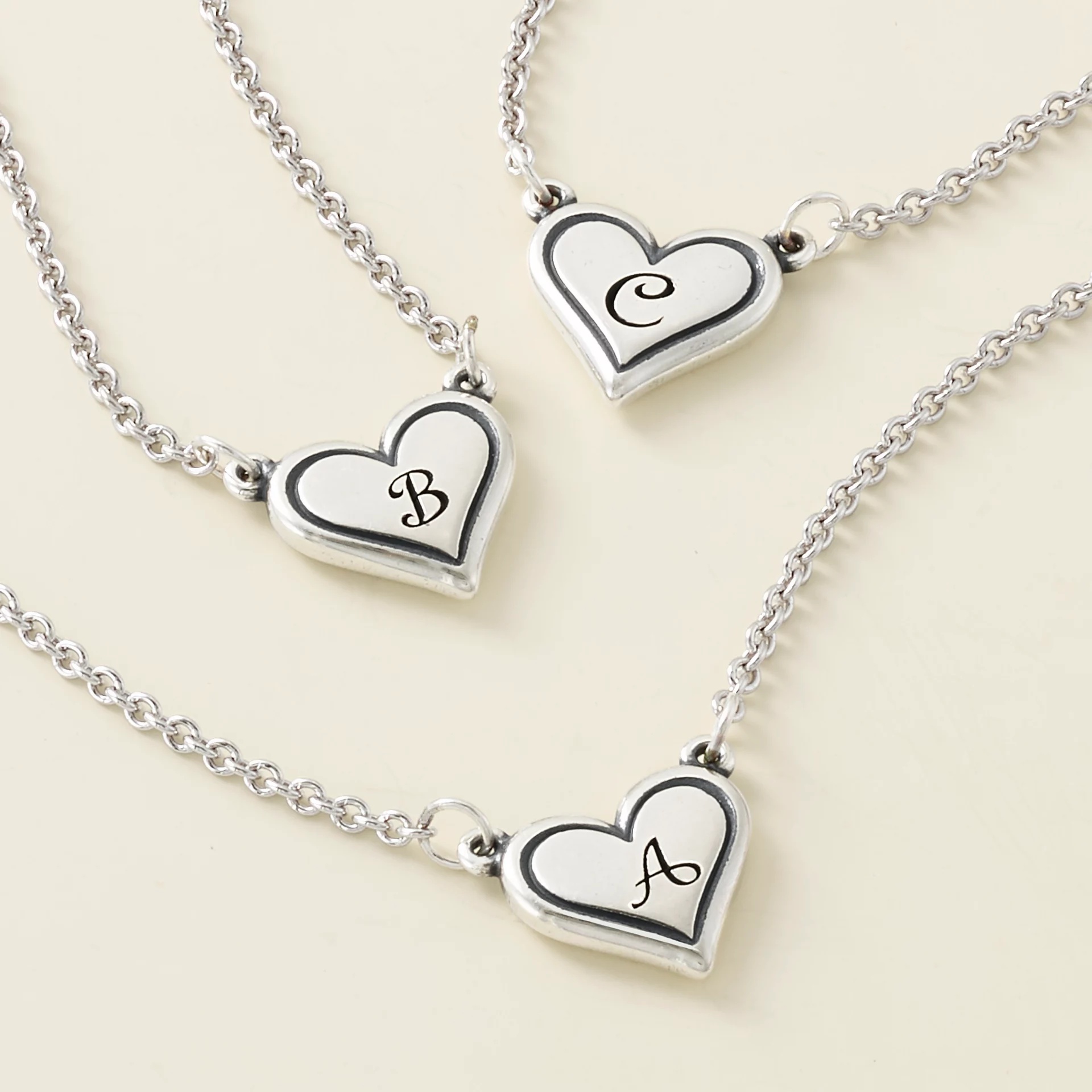 Delicate Heart Initial Necklace - Image 3
