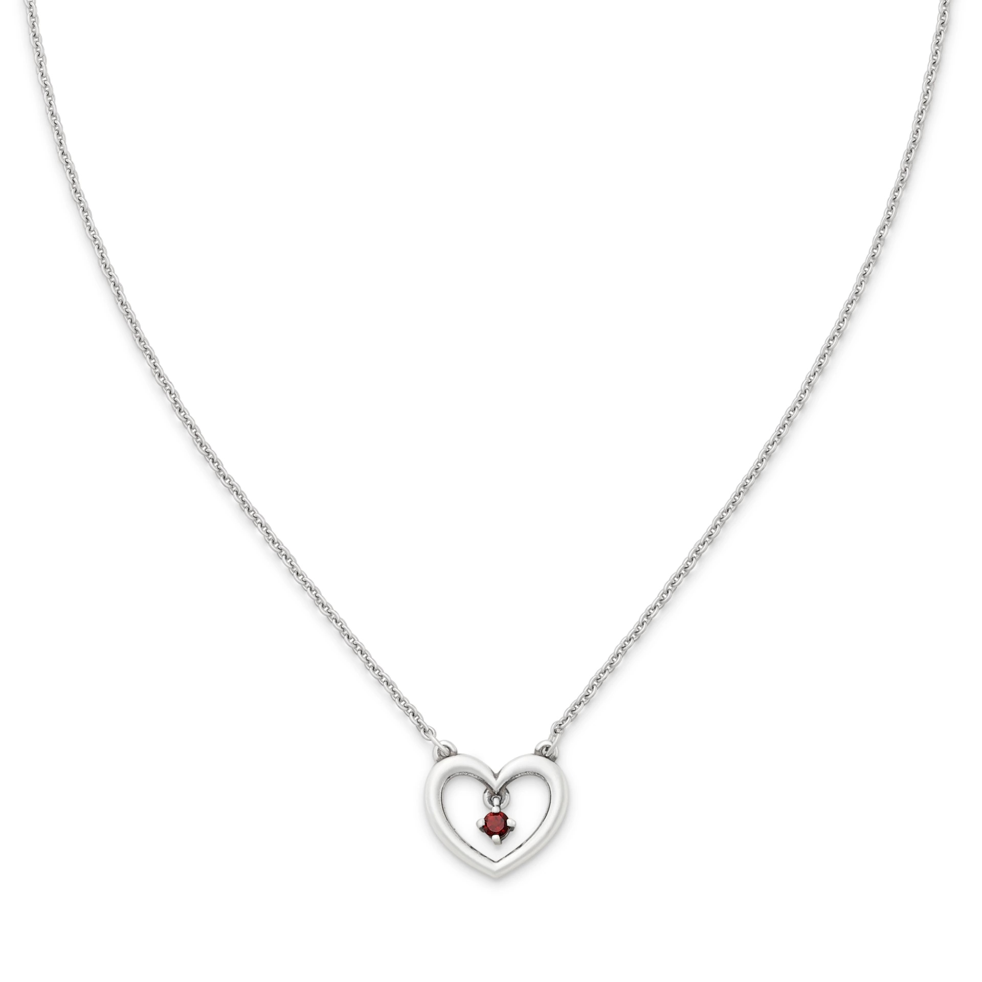 Dancing Gemstone Heart Necklace