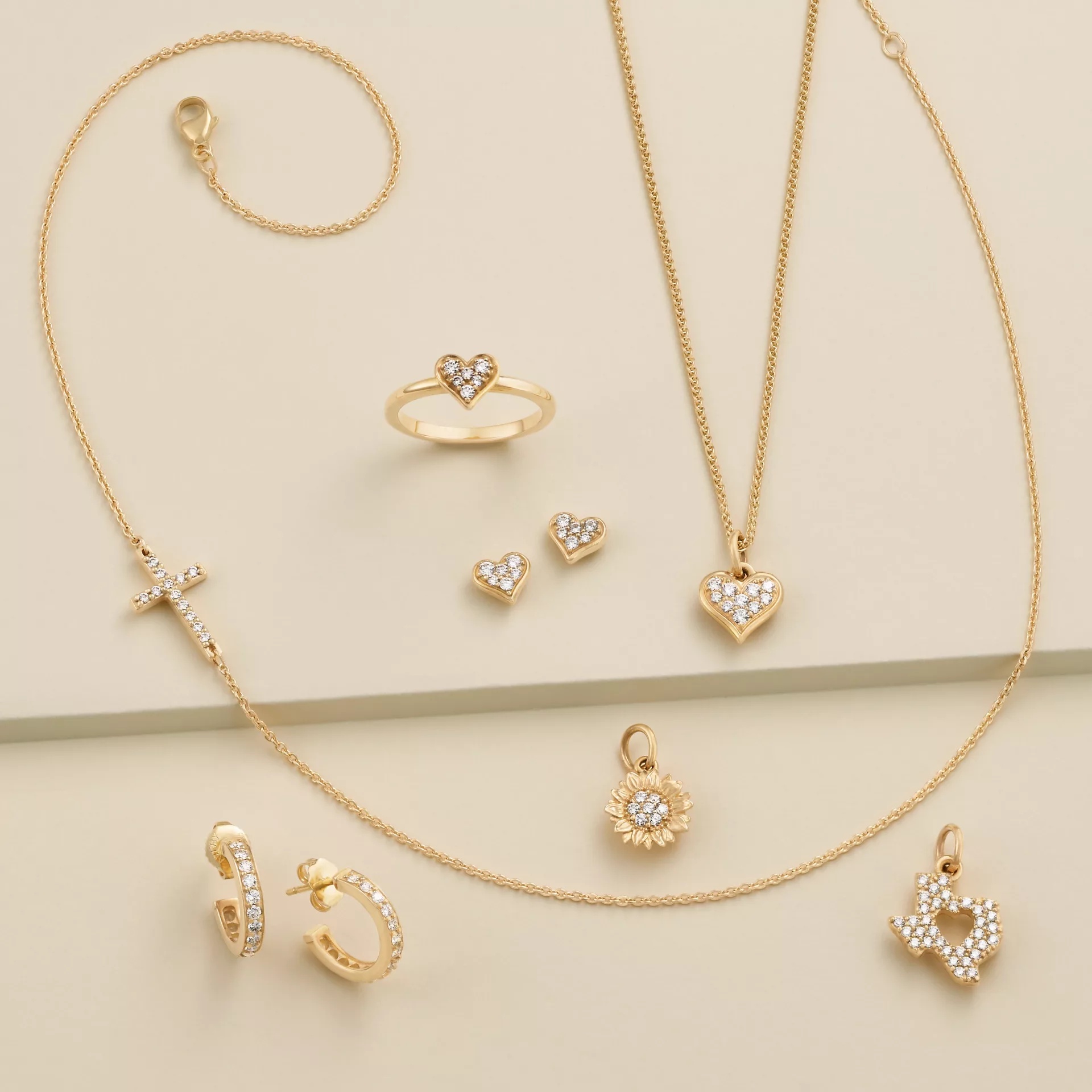 Delicate Pave Diamond Heart Pendant - Image 3