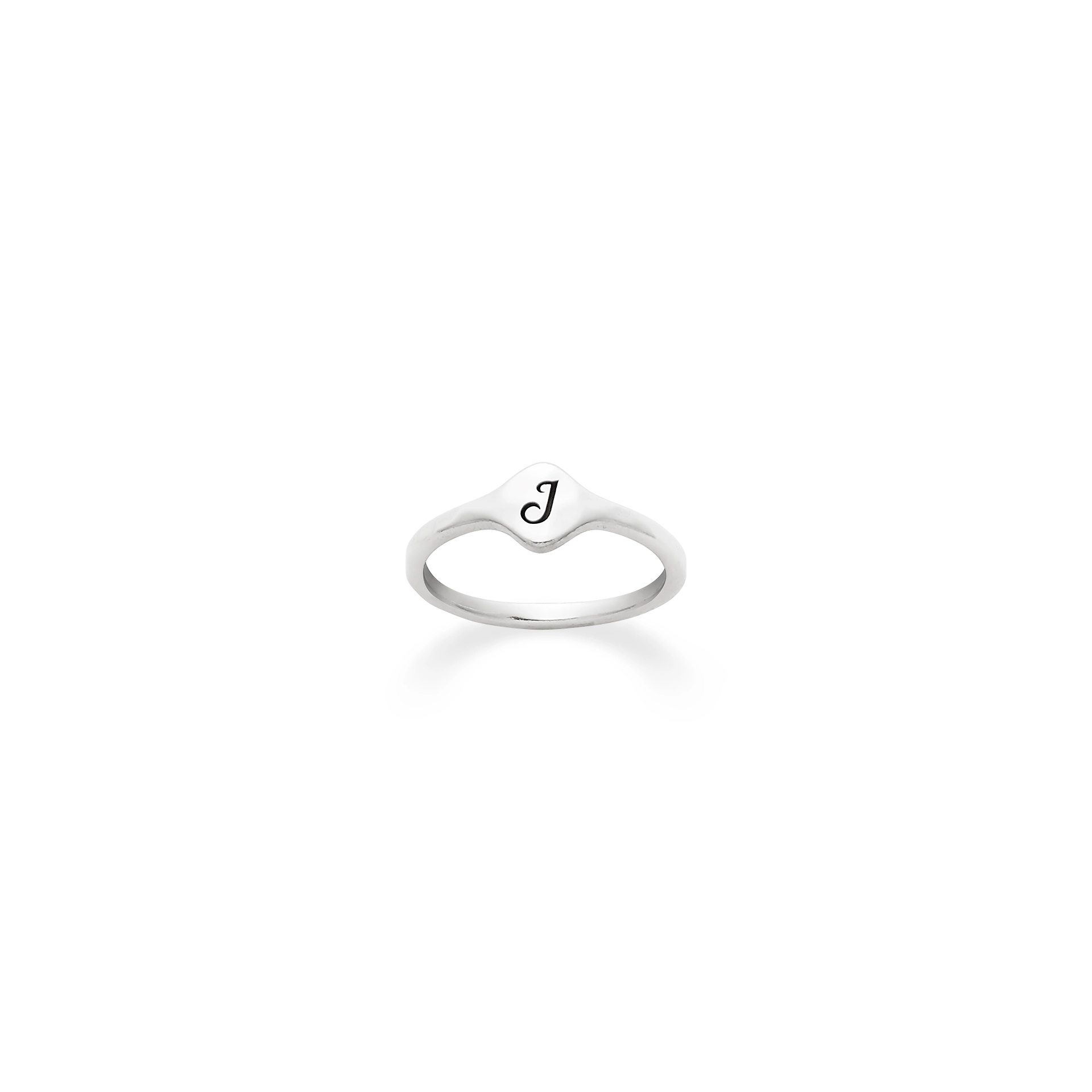 Petite Signet Initial Ring