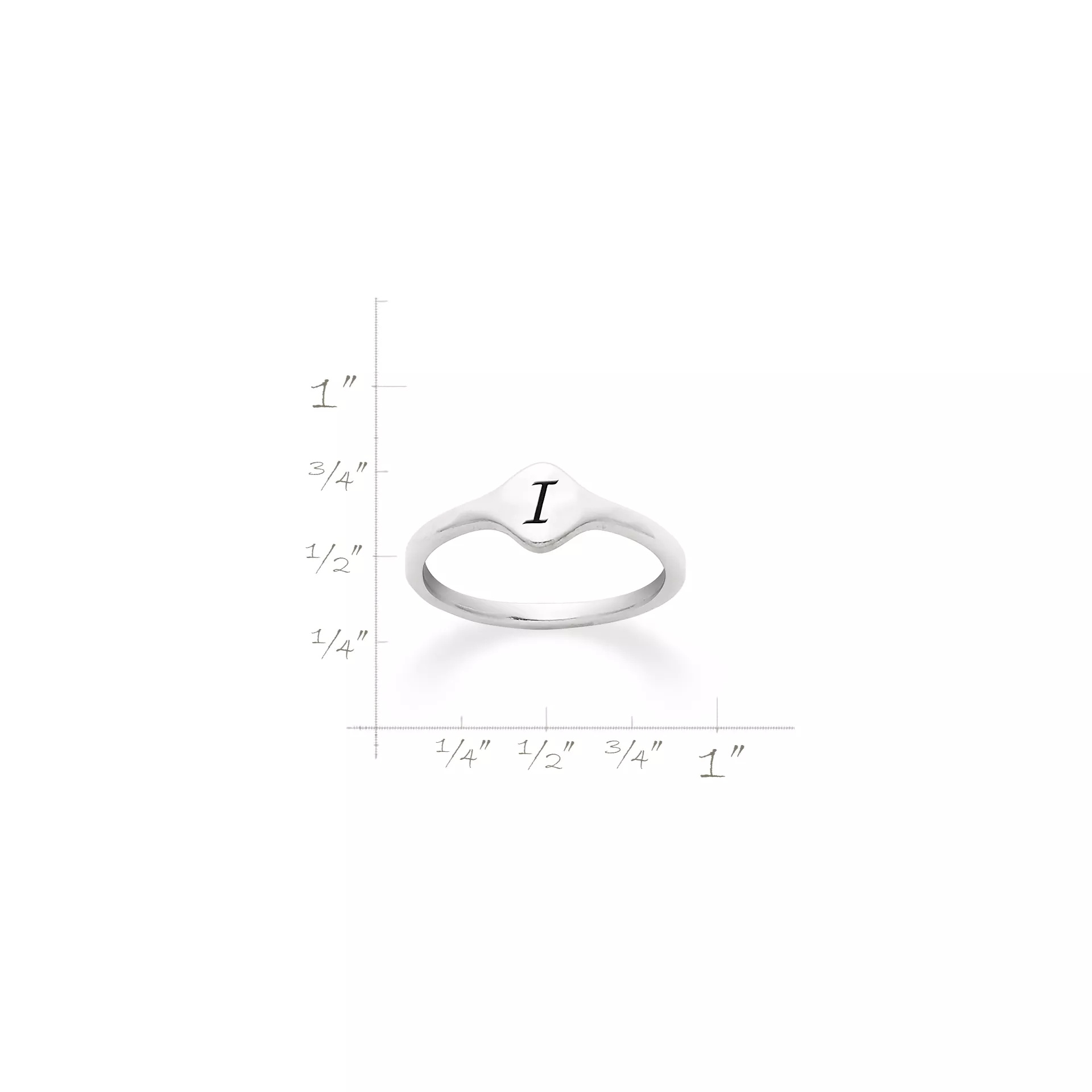 Petite Signet Initial Ring - Image 4