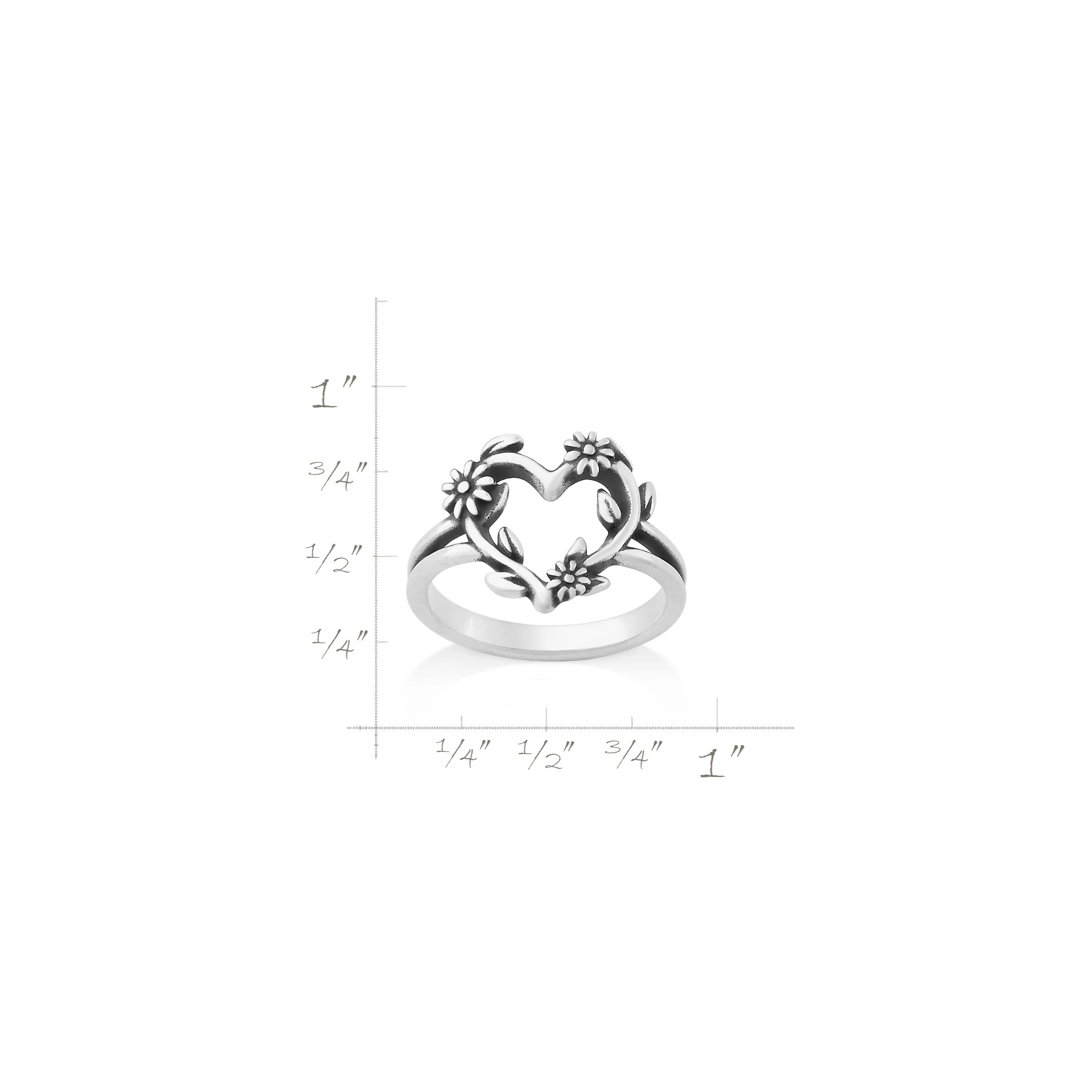 Flowering Vines Heart Ring - Image 7